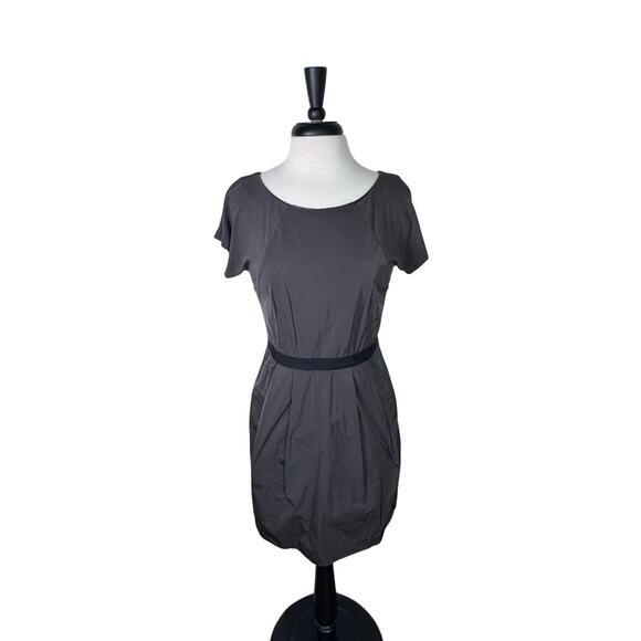 Theory Joena Mini Notorious Contrast Pockets Round Neck Sheath Dress Women's 8 - Picture 2 of 13